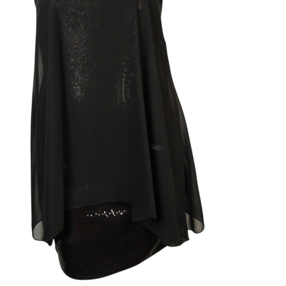 Ali & Jay 'Bella' Chiffon Overlay Sequined BLACK - Picture 2 of 7